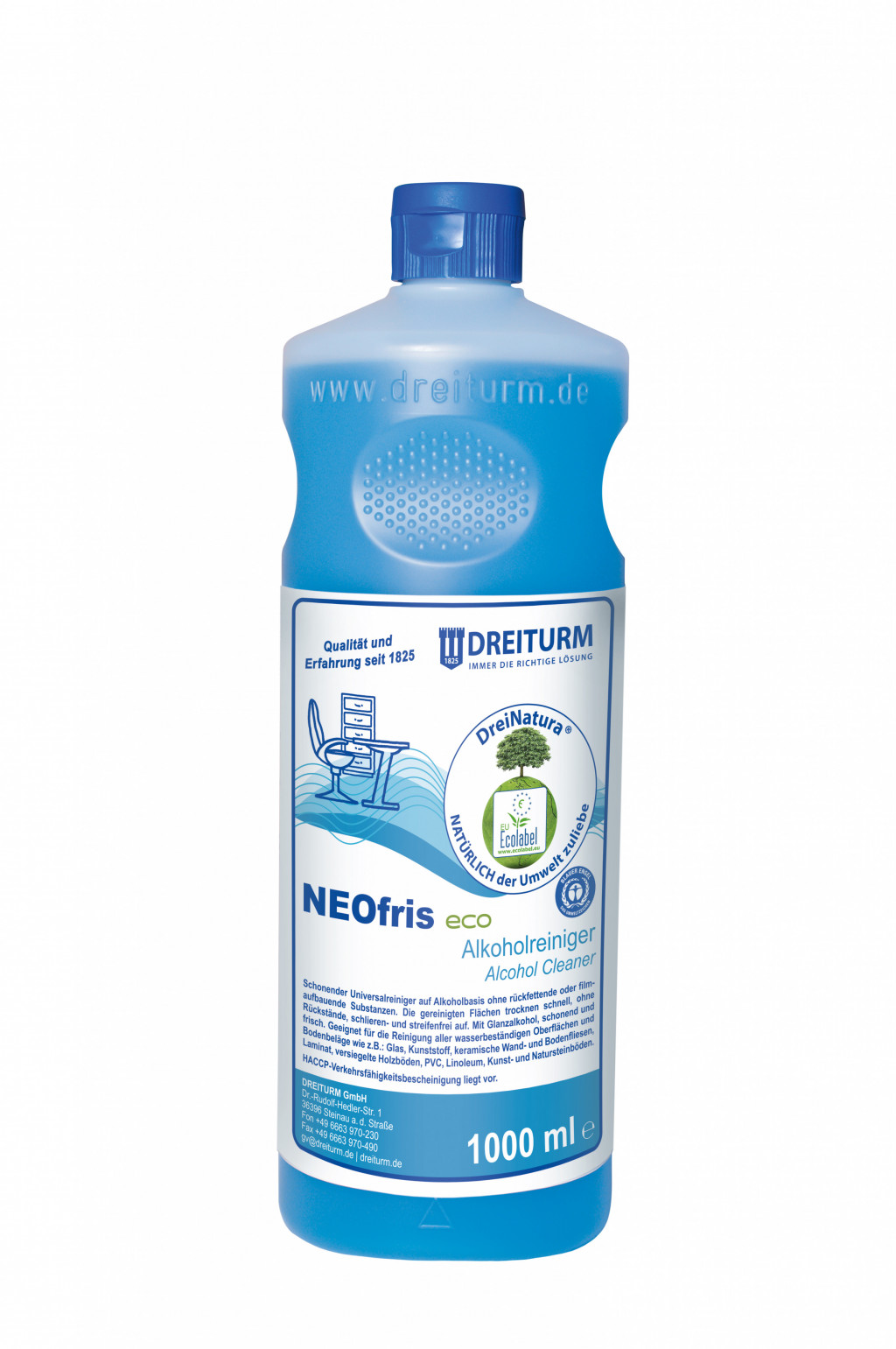 Dreiturm Neofris Eco Alkoholreiniger, 1000 ml Flasche
