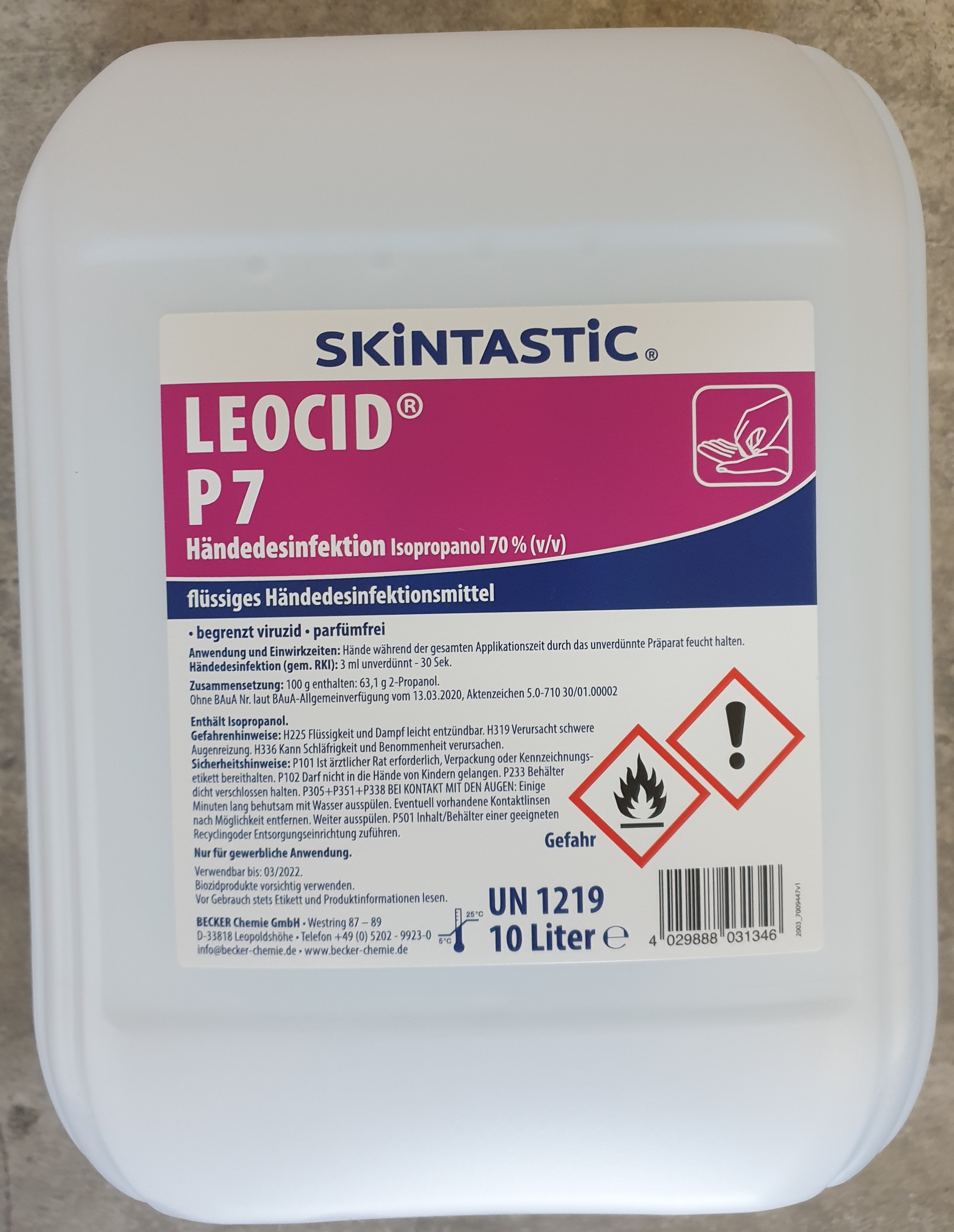 Leocid Händedesinfektion 10 l Kanister