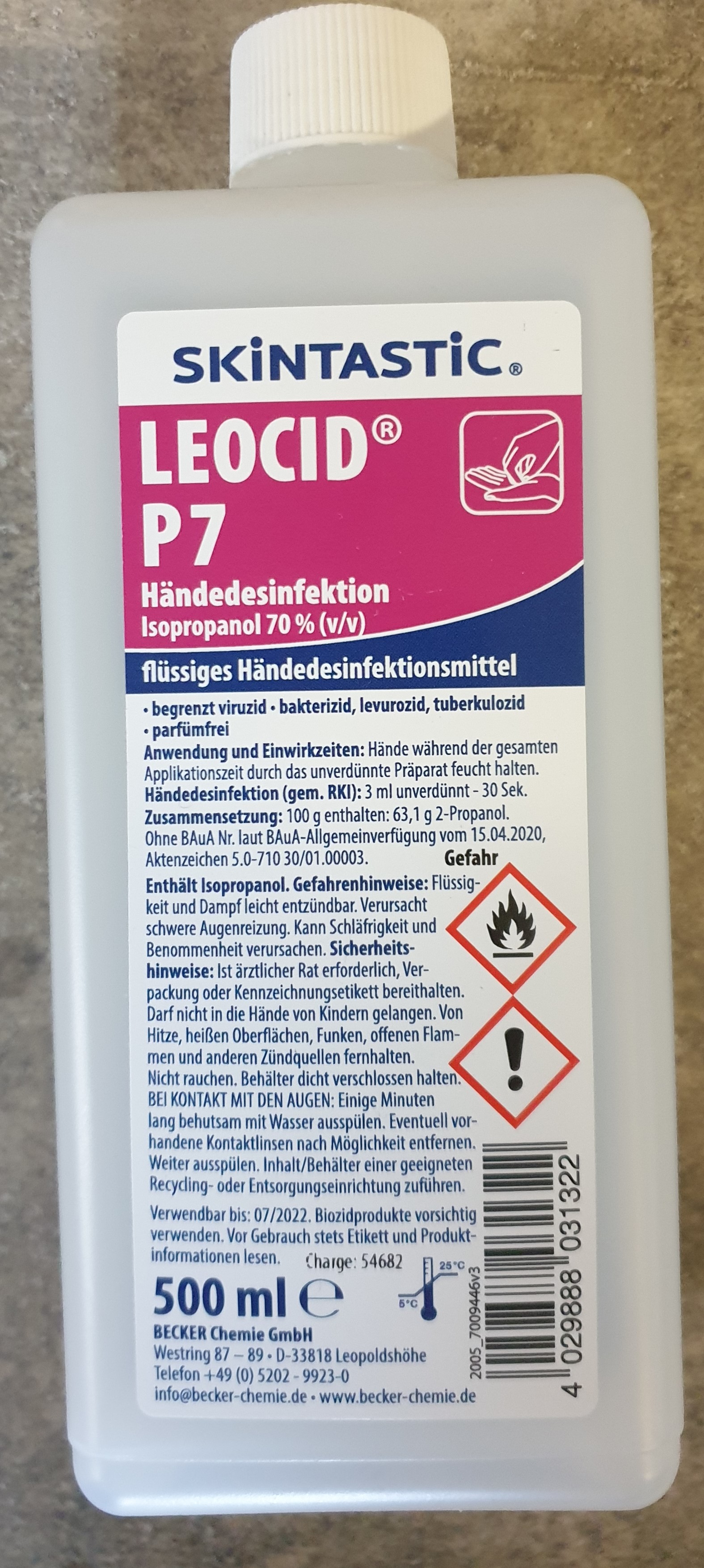 Leocid Händedesinfektion 500 ml Flasche