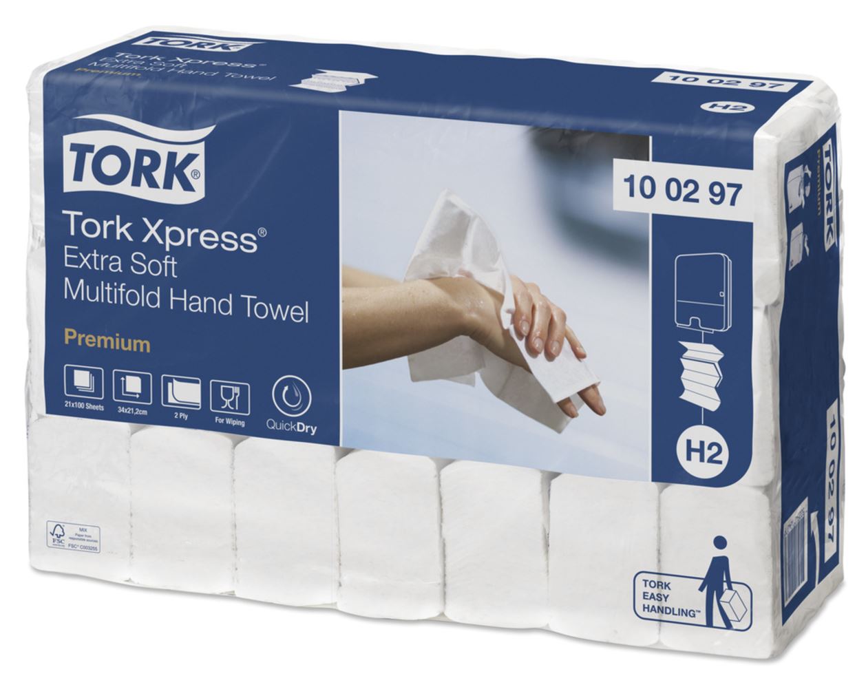 Tork Falthandtuchpapier 100297, 21,2x34 cm, 2-lagig