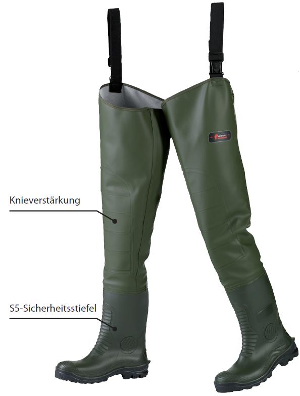 Fischerstiefel Premium, olivgrün, S5