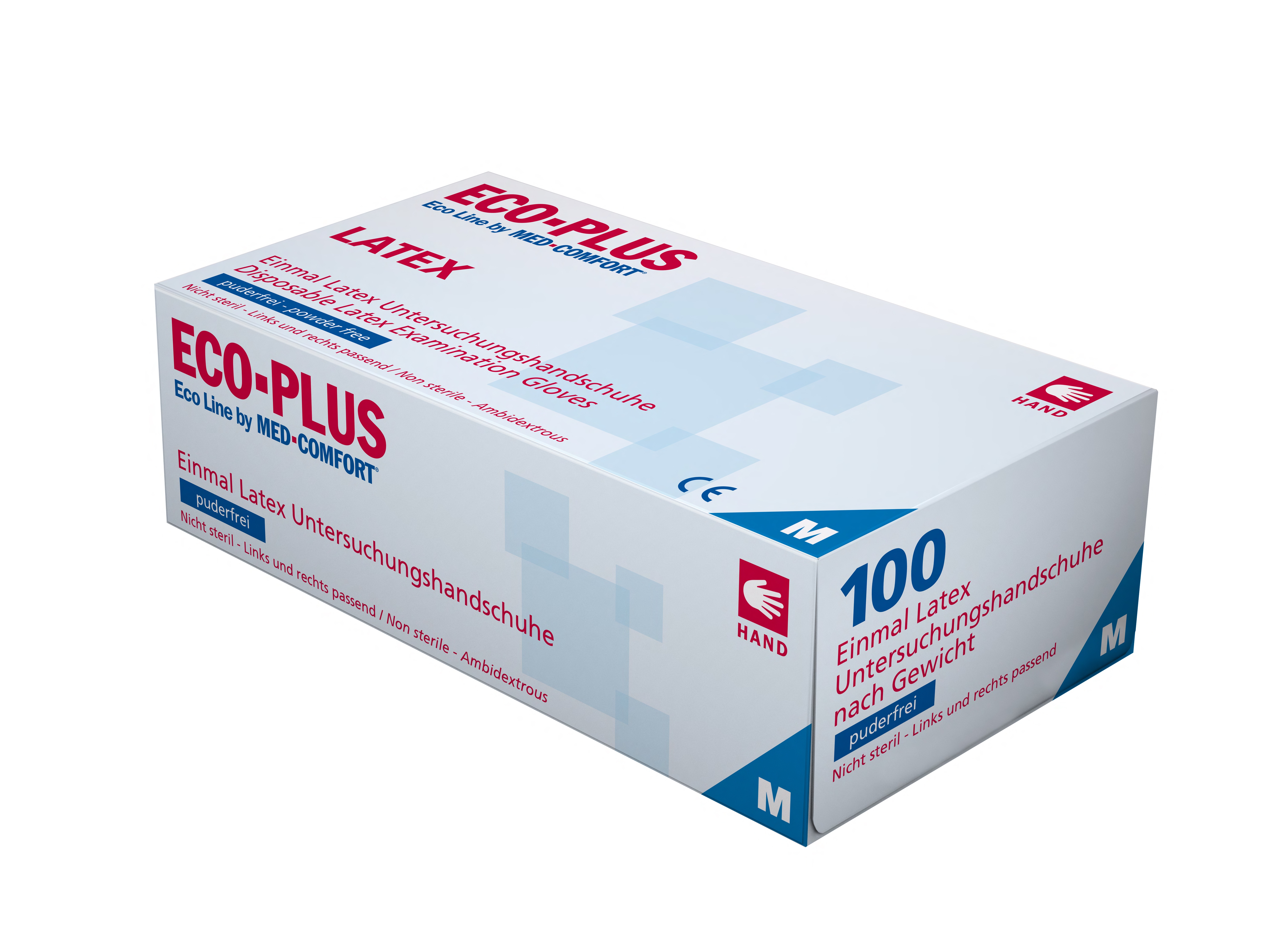Eco Plus Einweghandschuhe Latex, puderfrei